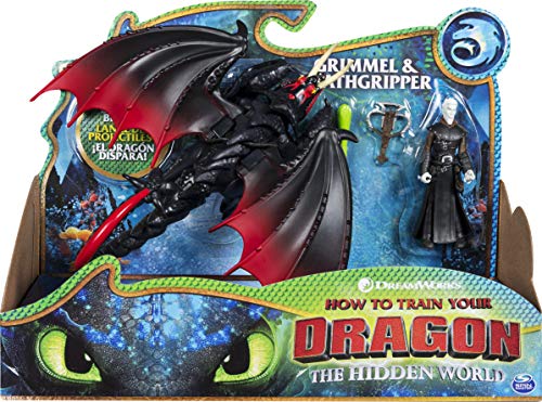 Dragons Dragon & Viking Grimmel/Deathgrippers - Figuras de juguete para niños (Multicolor, 4 año(s), Niño/niña, Dibujos animados, Animales, Dragon Riders) , color/modelo surtido
