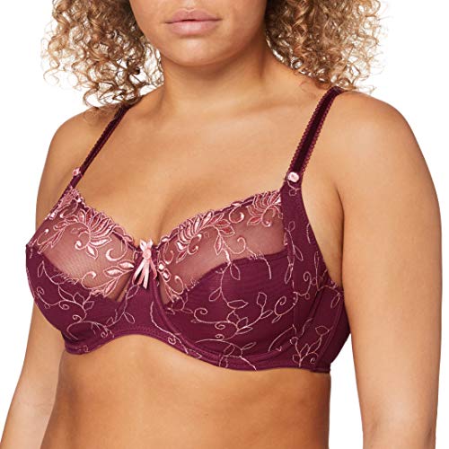 EAN Imogen Embroidered Balconette Bra Sujetador, Plum/Rose, 42H para Mujer EAN Imogen Embroidered Balconette Bra Sujetador, Plum/Rose, 42H para Mujer