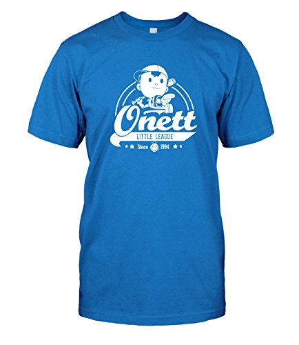 Earthbound T-Shirt Onett Little League Top tee (Small, Royal Blue)