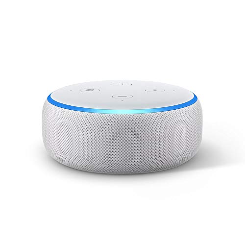 Echo Dot (3.ª generación) Reacondicionado Certificado - Altavoz inteligente con Alexa, tela de color gris claro