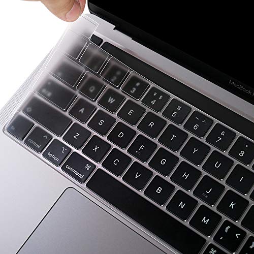 EooCoo Cubierta del Teclado Compatible para 2020 MacBook Pro 13 Pulgadas A2338 A2289 A2251 con Touch Bar y Touch ID, QWERTY Español Diseño - TPU Claro