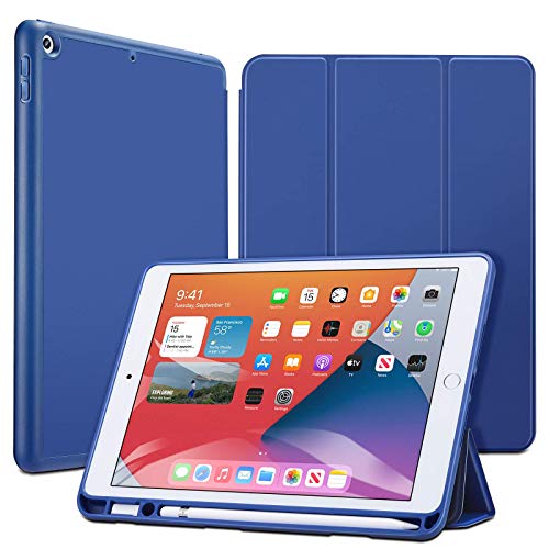 ESR Funda para iPad 8ª (2020)/7ª (2019) generación 10,2 Pulgadas con Soporte para el Pencil [Soporte Tríptico] [Modo Automático de Reposo/Actividad] Serie Rebound - Azul