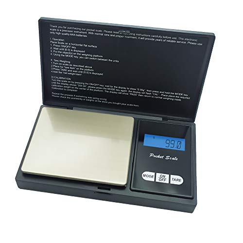 EUROXANTY Báscula de precisión | Bascula Digital con Pantalla LCD | 7 Unidades de Medida | Joyerías | Precisión en la Cocina | Tamaño reducido 13 x 8 cm