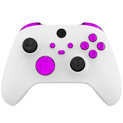 eXtremeRate Botones Completos para Mando Xbox Series S X Botón de LB RB LT RT Bumpers Triggers Gatillos D-Pad ABXY Start Back Sync Botón Comaptir Dedicado para Control Xbox Series X/S-Violeta Cromo eXtremeRate Botones Completos para Mando Xbox Series S X Botón de LB RB LT RT Bumpers Triggers Gatillos D-Pad ABXY Start Back Sync Botón Comaptir Dedicado para Control Xbox Series X/S-Violeta Cromo