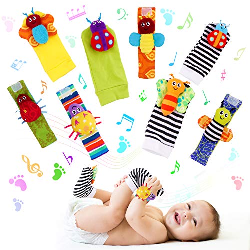 FancyWhoop Sonajeros de Muñeca Bebe Sonajero de Pies y Manos Juguetes de Desarrollo Animal Lindo Calcetines Sonajero para 0-12 Meses Recién Nacido Niño Niñas FancyWhoop Sonajeros de Muñeca Bebe Sonajero de Pies y Manos Juguetes de Desarrollo Animal Lindo Calcetines Sonajero para 0-12 Meses Recién Nacido Niño Niñas