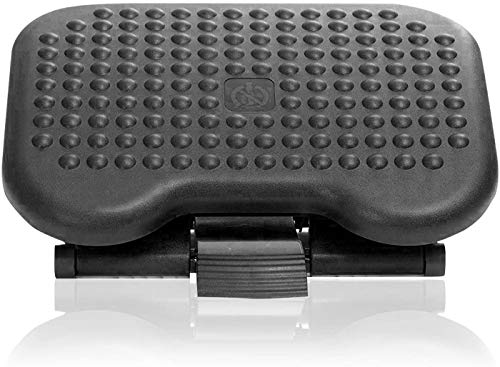 Fellowes Reposapiés Ergonómico para oficina Soporte para pies ajustable en altura e inclinación, antideslizante y con efecto masaje, Negro Fellowes Reposapiés Ergonómico para oficina Soporte para pies ajustable en altura e inclinación, antideslizante y con efecto masaje, Negro