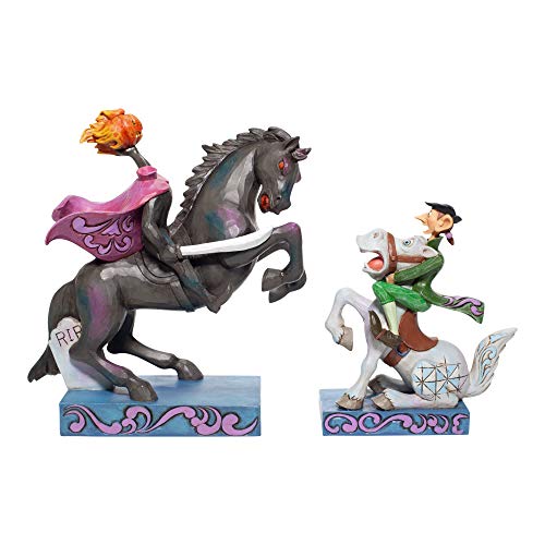 Figura de Ichabod y El Caballero sin Cabeza, Disney, diseñada por Jim Shore, multicolor, resina, Enesco