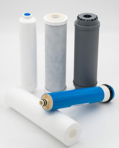 FILTROS + MEMBRANA para Equipos de Osmosis inversa estándar, Blanco | Medida Universal (valido para todos los equipos de ósmosis domestica) | iFONT FILTROS + MEMBRANA para Equipos de Osmosis inversa estándar, Blanco | Medida Universal (valido para todos los equipos de ósmosis domestica) | iFONT