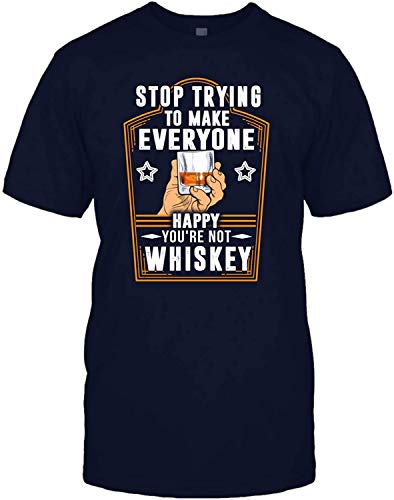 FJUGOOD Interesante Custom T Shirt hombre's Top Trying to Make Everyone Happy You'Re Not Whiskey Short Sleeve T-Shirt tee