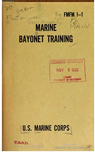 FMFM1-1 Marine Bayonet Training (English Edition)