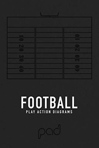 Football Play Action Diagrams: Paperback Journal Wide Ruled Line Blank Playbook