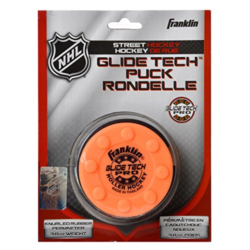 Franklin Electronics NHL Glide Tech Pro Street Hockey Puck, Todo el año, Color Naranja, tamaño Medium