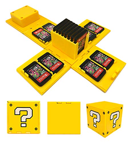 Funda de Juego - Compatible para Nintendo Switch Compatible con hasta 16 Juegos de Nintendo Switch Organizador de Tarjeta de Juego Contenedor de Viaje (Pregunta Bloquear Amarillo) Funda de Juego - Compatible para Nintendo Switch Compatible con hasta 16 Juegos de Nintendo Switch Organizador de Tarjeta de Juego Contenedor de Viaje (Pregunta Bloquear Amarillo)