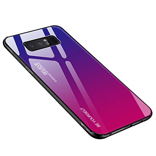 Funda Samsung Galaxy Note 8, Borde de Silicona TPU Suave Vidrio Templado Cubierta Trasera Carcasa Gradiente de Color Resistente a los Arañazos para Galaxy Note 8 (Galaxy Note 8, Azul + rosa) Funda Samsung Galaxy Note 8, Borde de Silicona TPU Suave Vidrio Templado Cubierta Trasera Carcasa Gradiente de Color Resistente a los Arañazos para Galaxy Note 8 (Galaxy Note 8, Azul + rosa)