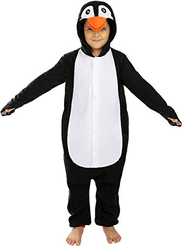 Funidelia | Disfraz de pingüino Onesie para niño y niña Talla 10-12 años ▶ Animales, Polo Sur - Multicolor