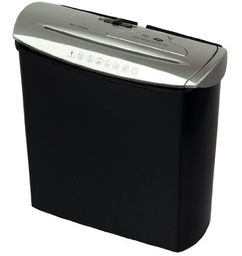Genie 245 - Destructor de documentos y CD con papelera integrada - color negro/plata