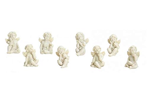 Geschenkestadl - Figuras decorativas, 8 unidades, diseño de ángeles