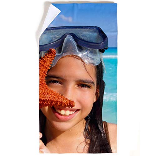 Getsingular Toalla Personalizada con Tus Fotos y Texto | Toalla de Microfibra y Algodón Toalla Deportiva y para Playa | Tamaño 80x160 cm
