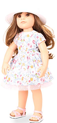 Götz 1659082 Hannah Summertime - 50 cm Standing-Doll with Brown Long Hair and Brown Eyes - Suitable Agegroup 3+