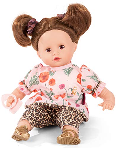 Götz 2020939 Muffin Catness Soft-Body-Doll - 33 cm Baby-Doll with Brown Hair and Brown Sleeping-Eyes - Suitable Agegroup 3+
