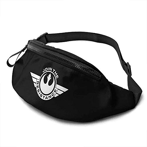 Hdadwy Waist Pack - Join The Resistance Runner 'S Riñonera Riñonera Bolsillo con Correas Ajustables con Conector para Auriculares para Unisex Hdadwy Waist Pack - Join The Resistance Runner 'S Riñonera Riñonera Bolsillo con Correas Ajustables con Conector para Auriculares para Unisex