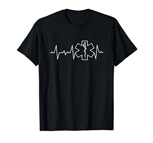 Heartbeat EMS EMT First Responder Hero Novelty Gift Apparel Camiseta