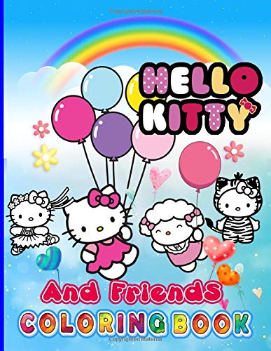 Hello Kitty And Friend Coloring Book: Hello Kitty And Friend Adult Coloring Books For Women And Men, Stress Relieving