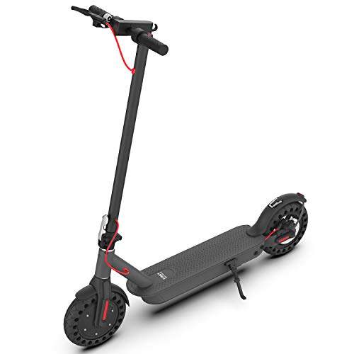 Hiboy Patinete Eléctrico S2 Pro - Neumáticos Sólidos de 10" - hasta 40 KM de Largo Alcance y 25 KM/H Patinete Eléctrico para Adultos con Doble Sistema de frenado y aplicación