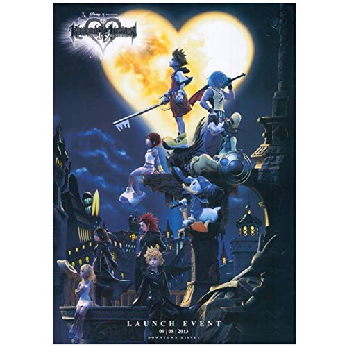 HJZBJZ Kingdom Hearts Game - Los Regalos y Las Impresiones de Calidad HD están Impresos en Lienzo para la decoración de la Pared del Dormitorio - 20 x 28 Pulgadas sin Marco 1 PCS