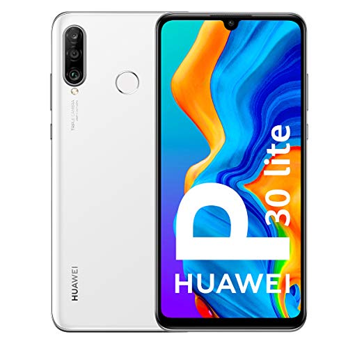 Huawei P30 Lite - Smartphone de 6.15" (WiFi, Kirin 710, RAM de 4 GB, memoria de 128 GB, cámara de 48+2+8 MP, Android 9) Color Blanco