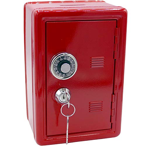 Hucha de Metal con forma de caja fuerte con llave Hucha de Metal con forma de caja fuerte con llave