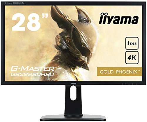 ​iiyama G-MASTER Gold Phoenix GB2888UHSU-B1 Monitor Gaming LED 71 cm, 28 pulgadas, 4K UHD (VGA, 3xHDMI, DisplayPort, 1ms, FreeSync, Regulable en altura, Pivotante), Negro Mate