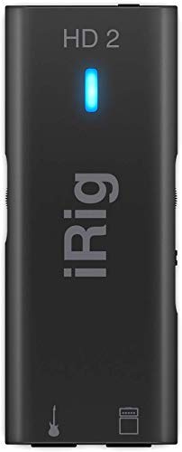 IK Multimedia iRig HD 2 - Interfaz audio, Sonido Profesional de 96kHz, funciones listas para escenario, rockea en todas partes con tu iPhone, iPad o Mac/PC - Negro