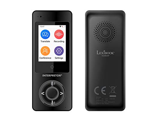 Interpretor®, Traductor de voz instantáneo, Traducciones precisas de calidad profesional, 75 idiomas, Pantalla táctil, Modo intérprete de Grupo, Bluetooth, Wi-Fi, Jack para Auriculares, negro, NTL2000 Interpretor®, Traductor de voz instantáneo, Traducciones precisas de calidad profesional, 75 idiomas, Pantalla táctil, Modo intérprete de Grupo, Bluetooth, Wi-Fi, Jack para Auriculares, negro, NTL2000