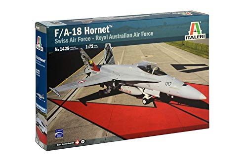 Italeri 1429S 1429S-1:72 F/A-18 Hornet Swiss Airforce-Raaf - Maqueta de construcción (Madera)