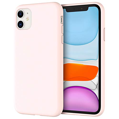 JETech Funda de Silicona Compatible iPhone 11 (2019) 6,1", Sedoso-Tacto Suave, Cubierta a Prueba de Golpes con Forro de Microfibra (Rosa)