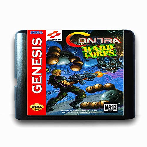 Jhana Contra Hard Corps para Sega Tarjeta de juego MD de 16 bits para Mega Drive para consola de videojuegos Genesis PAL USA JAP (US EU Shell)