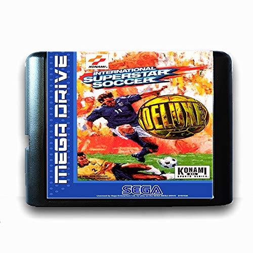 Jhana International Superstar Soccer Deluxe para tarjeta de juego Sega MD de 16 bits para Mega Drive para consola de videojuegos Genesis PAL USA JAP (US EU Shell)
