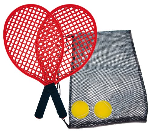 Juego de Tenis de Playa, 2 Raquetas, 2 Pelotas de Softball, en un Bolsillo de Malla Resellable Juego de Tenis de Playa, 2 Raquetas, 2 Pelotas de Softball, en un Bolsillo de Malla Resellable
