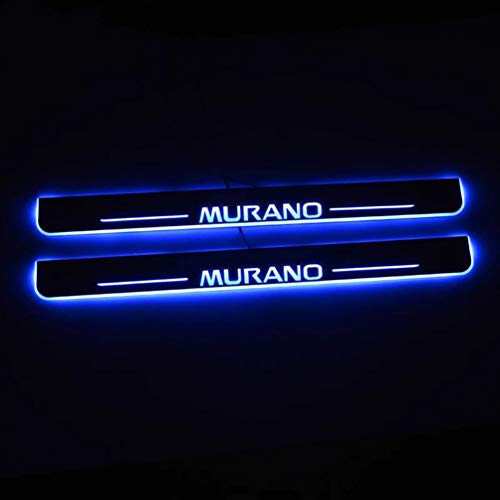 Julia para Nissan Murano 2003-2019 Luces LED Umbral protección Decorate Pisada Decorativa,Protector umbral Coche para Pedal Puerta,para Tiras Pedal Barra umbral para Patada,Antideslizante antirrayas