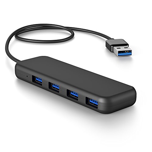 KabelDirekt Hub USB 3.0, (4-Port Hub USB con Plug and Play, ultraslim, Aumentar la conectividad de los Dispositivos), Top Series