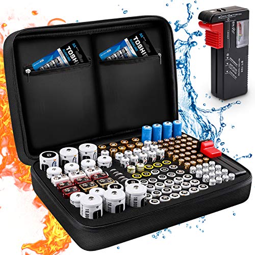 Keenstone Organizador de Batería, Caja Organizadora de Pilas Dura Con Capacidad Para 139 Pilas AA AAA C D 9V - Caja de Pilas Con Comprobador Digital de Batería BT-168 (Batería No Incluida) Keenstone Organizador de Batería, Caja Organizadora de Pilas Dura Con Capacidad Para 139 Pilas AA AAA C D 9V - Caja de Pilas Con Comprobador Digital de Batería BT-168 (Batería No Incluida)