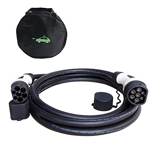 K.H.O.N.S. EV/Vehículo Eléctrico Cable de Carga 32A Tipo 2 a Tipo 2 22 kw EV Cargador de Coches 3 Fases 16.4FT EV Cable con Bolsa