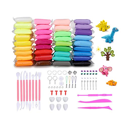 KidsHobby 36 Colores Slime Kit - DIY Arcilla Colorida de Caucho de Barro Magia Plastilina - Juguetes Educativos sin Tóxicopara Niños - Regalo Creativo de Cumpleaños para Niños de 3 años/5 años/7 años