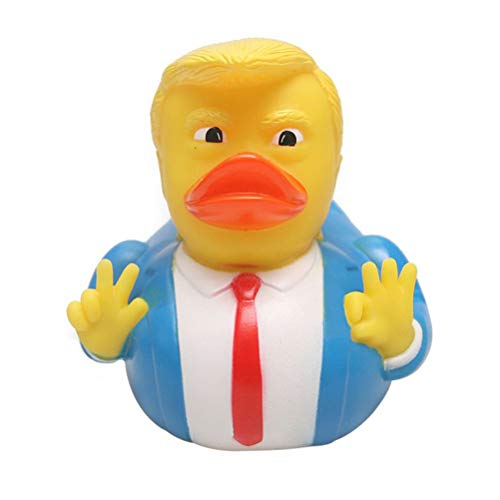 KiMiLIKE PVC Donald Trump Pato de Goma Dibujos Animados Fiesta en la Piscina Donald Trump Goma Pato pequeño Juguete Fiesta Regalo Juguetes para niños
