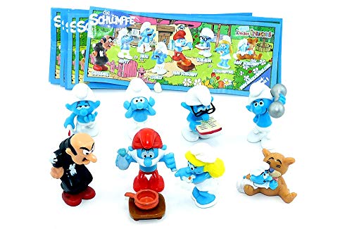 Kinder Überraschung Niños Sorpresa los Pitufos 2011, Ocho Deutsche Figuras con BPZ (Juego Completo)