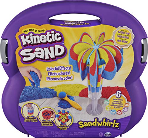 Kinetic Sand Sandwhirlz Juego de 3 Colores de Arena cinética (907 g) y más de 10 Herramientas, para niños a Partir de 3 años