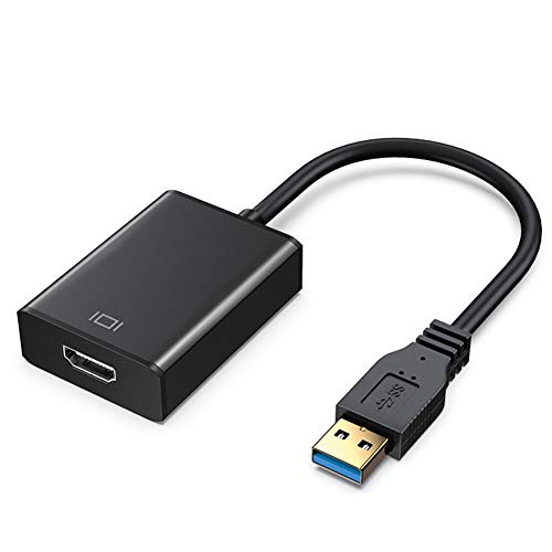 KKshop USB a HDMI Adaptador, Adaptador USB 3.0 a HDMI, Adaptador USB a VGA, HD 1080P Audio Video Convertidor Cable para PC Laptop Projector HDTV, Compatible con Windows XP/10/8/7