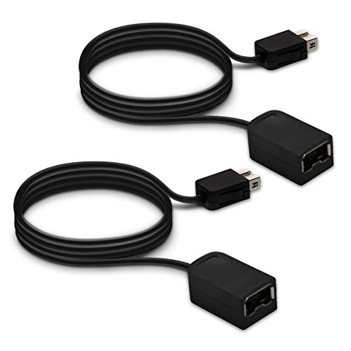 kwmobile 2x Cable de extensión compatible con Nintendo SNES Mini / NES Mini Controller - Cable para consola de 300 cm en negro