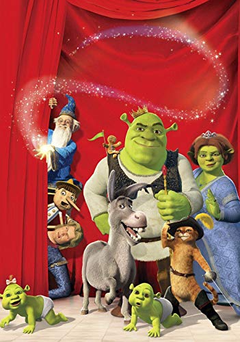lcyab 1000 Piezas De Rompecabezas para Adultos Juego De Ocio para Niños-Shrek La Tercera Película Pósters-Juego De Rompecabezas Familiar | Juego De Puzzle 75X50Cm
